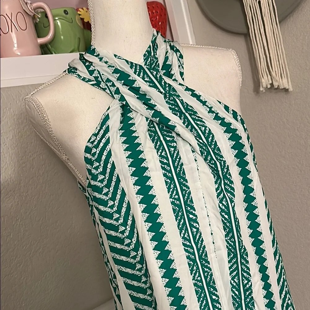 Cupshe Striped Crossover Halterneck Mini Dress NWT - Picture 5 of 13